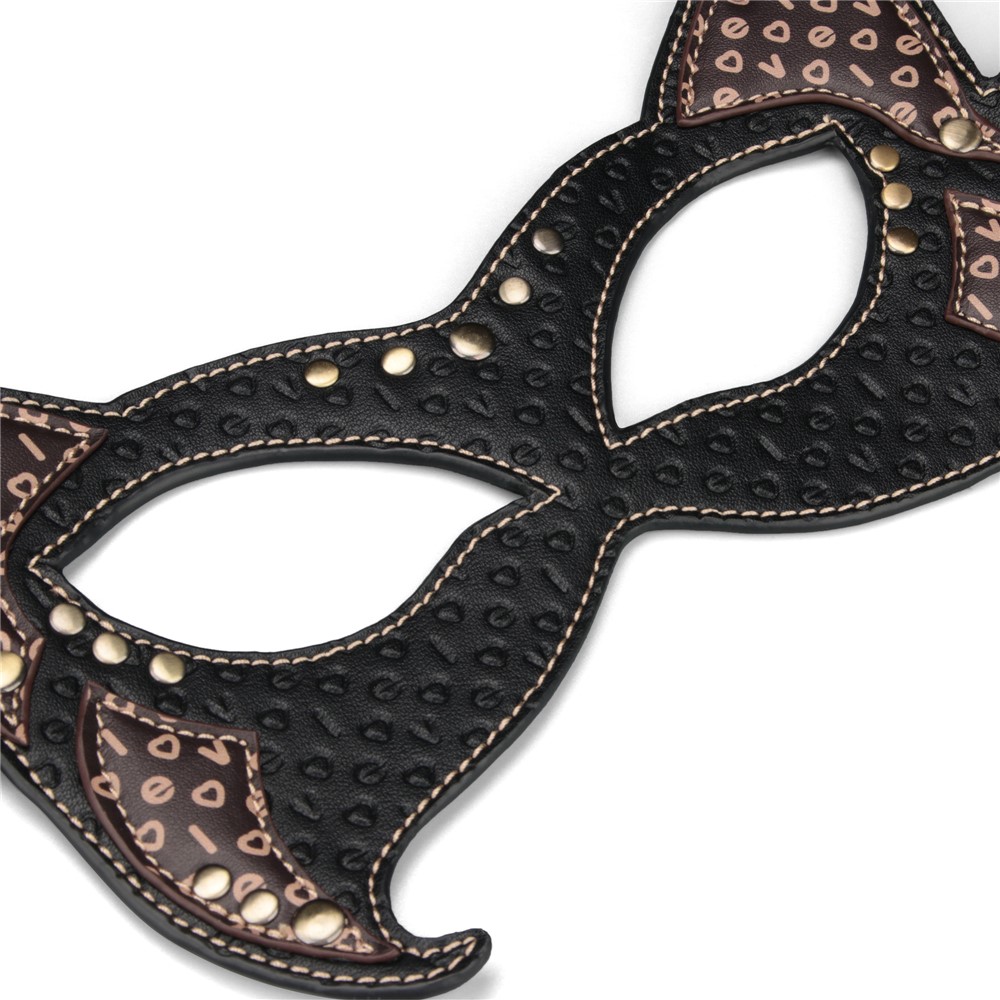 Masca Sexy Rebellion Reign Cat Mask, Negru/Maro, #3, Erotic24.ro