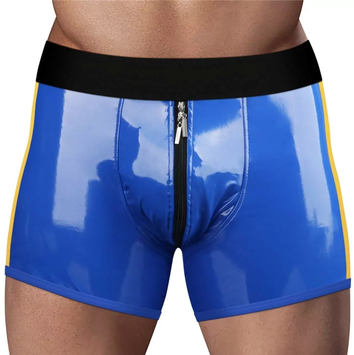 Boxeri Chic Strap-On Ingen Unisex, Wetlook, Albastru, XS/S, #2, Erotic24.ro