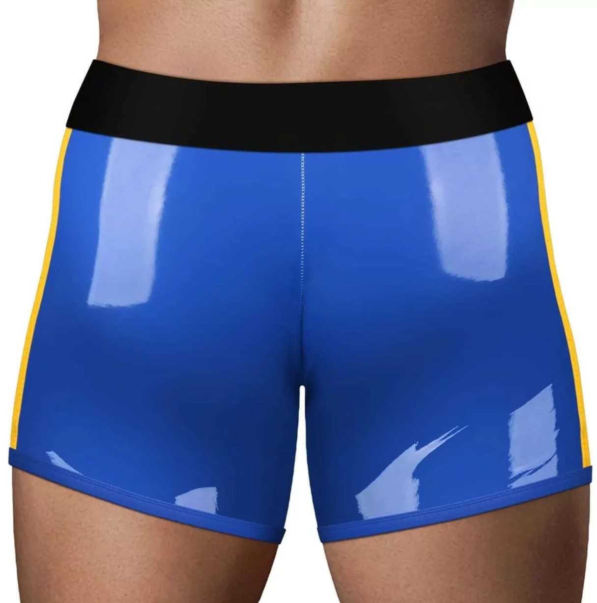 Boxeri Chic Strap-On Ingen Unisex, Wetlook, Albastru, M/L, #3, Erotic24.ro