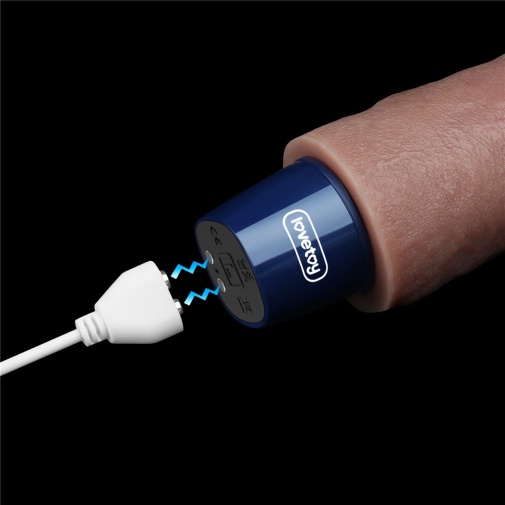 Vibrator Realist Real Softee, 10 Moduri Vibratii, Silicon Platinat, USB, Maro, 22.8 cm, #5, Erotic24.ro