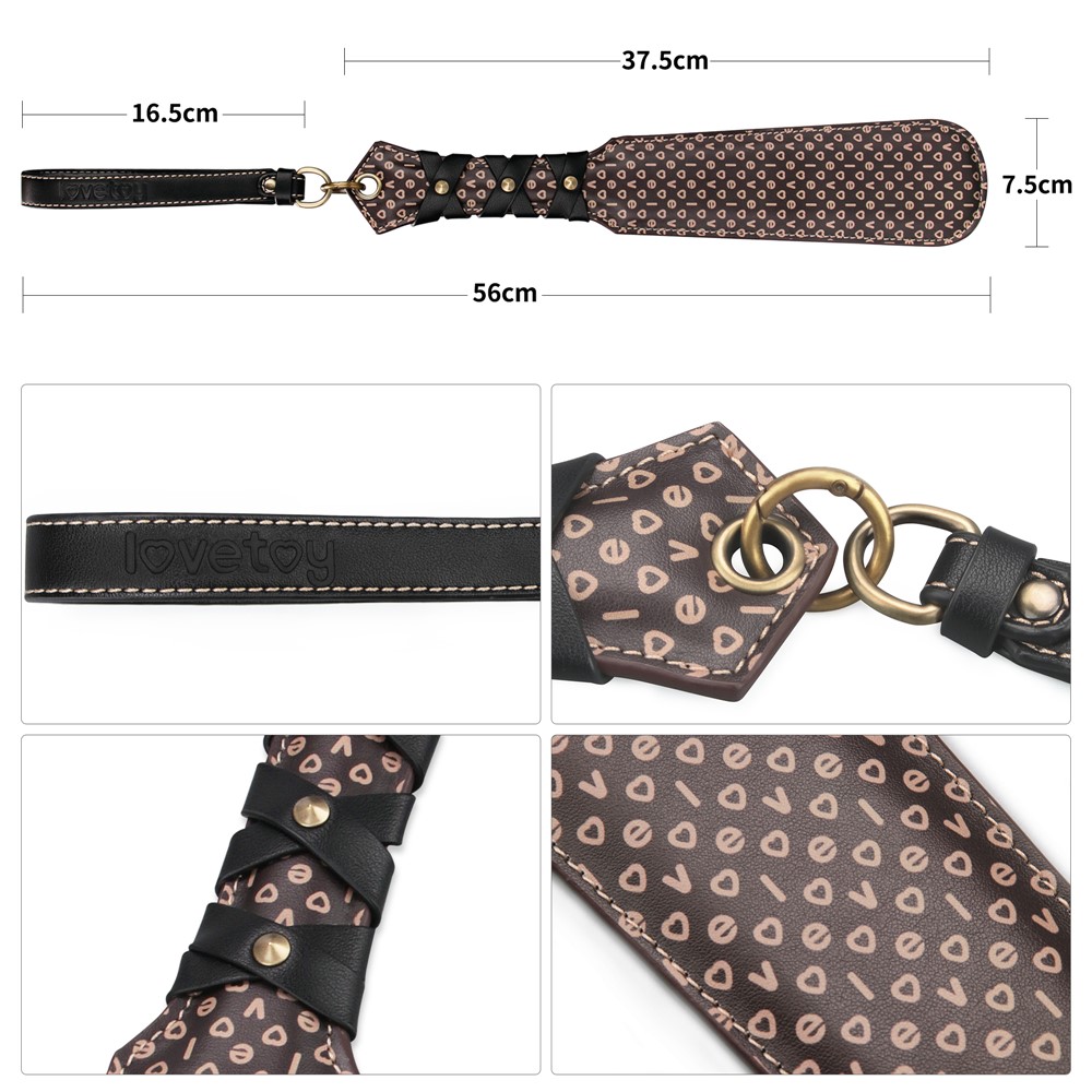 Padela Rebellion Reign Love Paddle, Maro/Negru, 56 cm, #10, Erotic24.ro