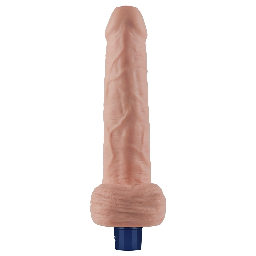 Vibrator Realist REAL SOFTEE,  10 Moduri Vibratii, TPE, Natural, 22.6 cm, #3, Erotic24.ro