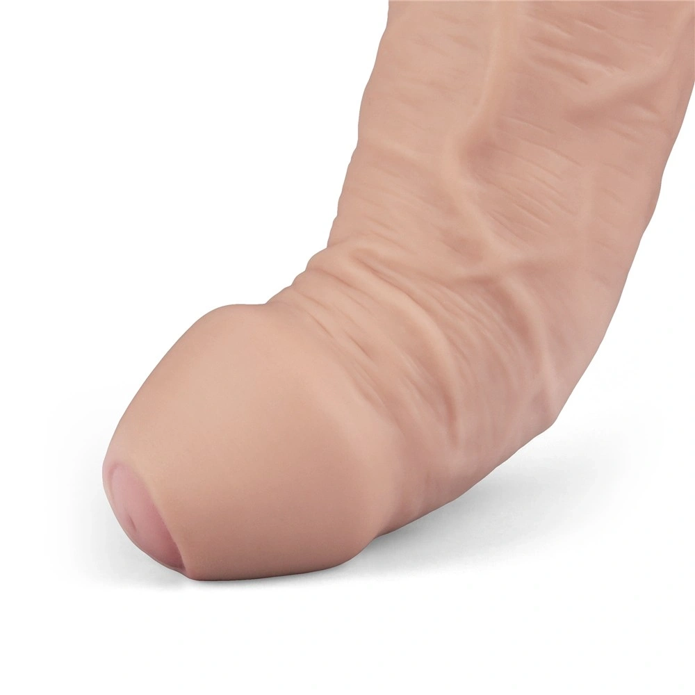 Vibrator Realist REAL SOFTEE,  10 Moduri Vibratii, TPE, Natural, 22.6 cm, #5, Erotic24.ro