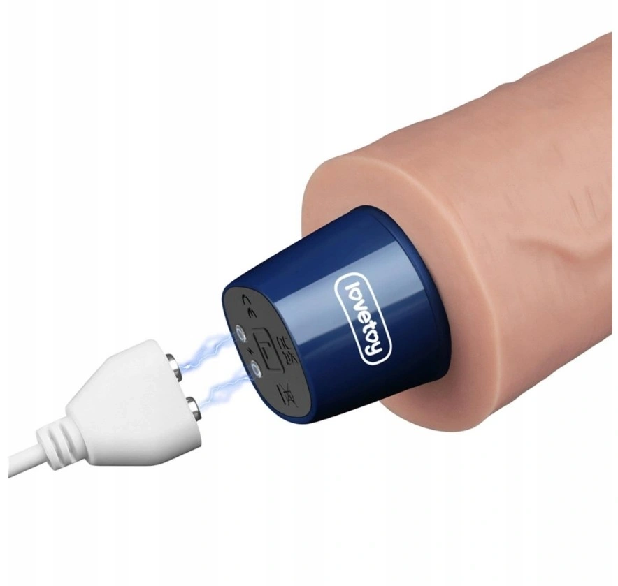 Vibrator Realist REAL SOFTEE,  10 Moduri Vibratii, TPE, Natural, 23.7 cm, #6, Erotic24.ro