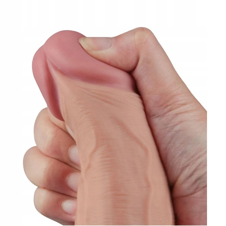 Vibrator Realist REAL SOFTEE,  10 Moduri Vibratii, TPE, Natural, 25.3 cm, #8, Erotic24.ro