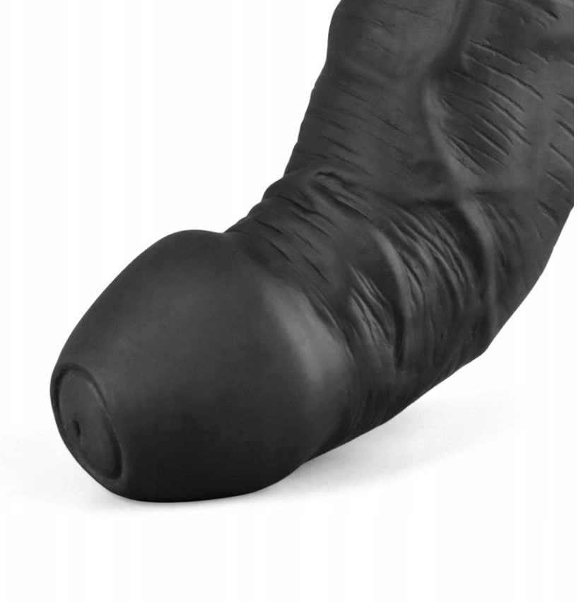 Vibrator Realist REAL SOFTEE,  10 Moduri Vibratii, TPE, Negru, 22.6 cm, #7, Erotic24.ro