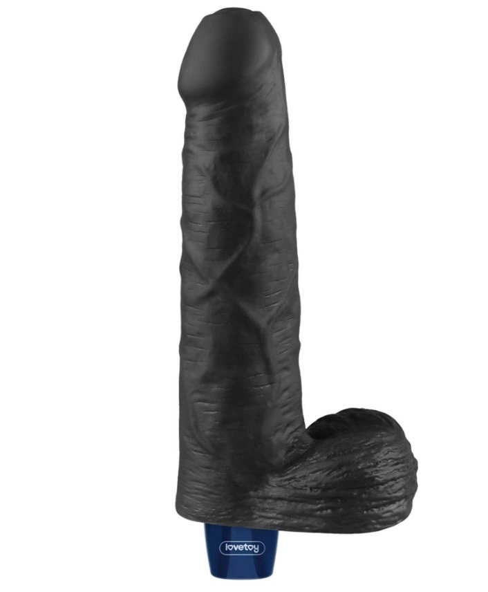 Vibrator Realist REAL SOFTEE,  10 Moduri Vibratii, TPE, Negru, 22.6 cm, #2, Erotic24.ro
