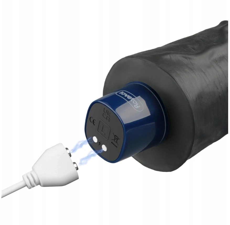 Vibrator Realist REAL SOFTEE,  10 Moduri Vibratii, TPE, Negru, 23.7 cm, #8, Erotic24.ro