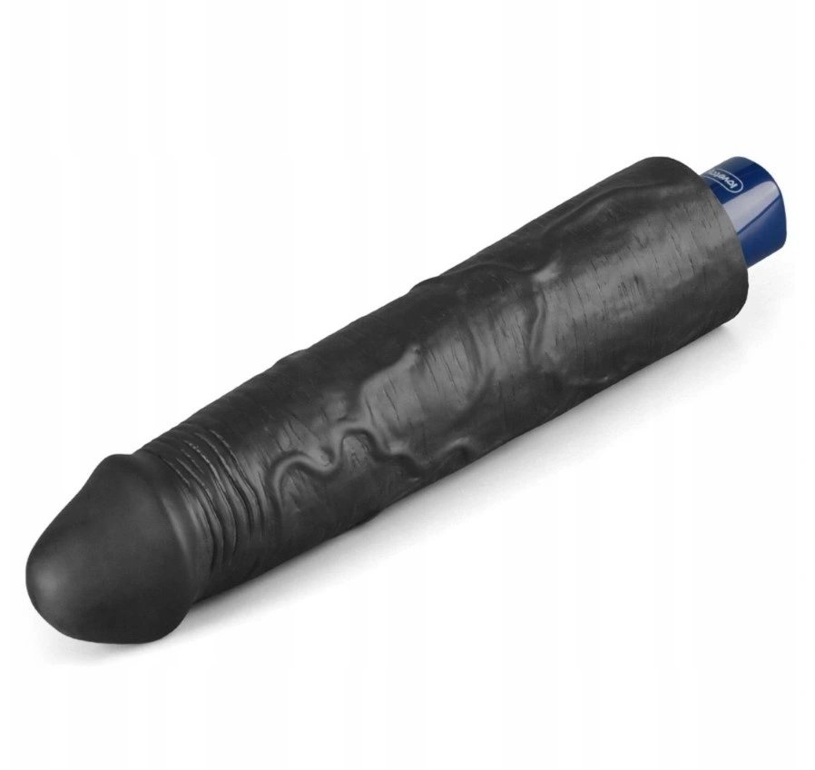 Vibrator Realist REAL SOFTEE,  10 Moduri Vibratii, TPE, Negru, 23.7 cm, #3, Erotic24.ro