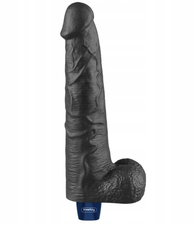 Vibrator Realist REAL SOFTEE,  10 Moduri Vibratii, TPE, Negru, 27.2 cm, #2, Erotic24.ro