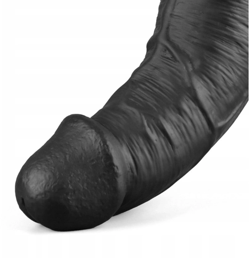 Vibrator Realist REAL SOFTEE,  10 Moduri Vibratii, TPE, Negru, 27.2 cm, #7, Erotic24.ro