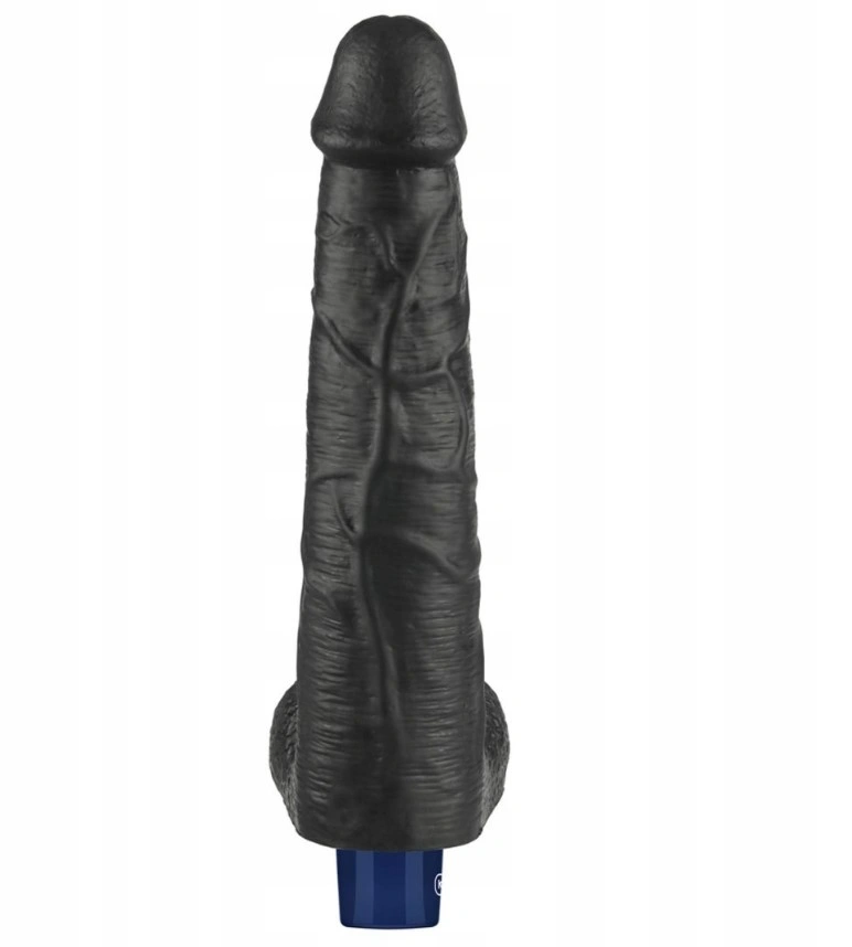 Vibrator Realist REAL SOFTEE,  10 Moduri Vibratii, TPE, Negru, 27.2 cm, #4, Erotic24.ro