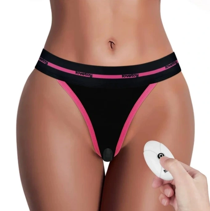 Bikini M/L Imprimati SLUT cu Glont Vibrator, Remote Control, 10 Moduri Vibratii, USB, #2, Erotic24.ro