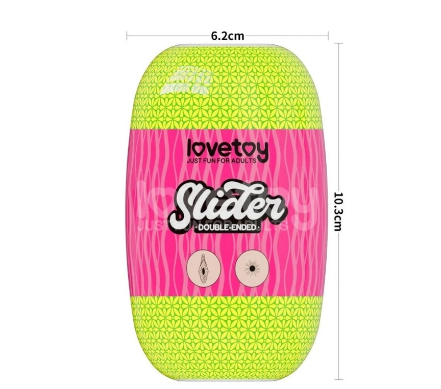 Masturbator Slider Double-Ended Vagin si Anus, TPE, Natural, #2, Erotic24.ro