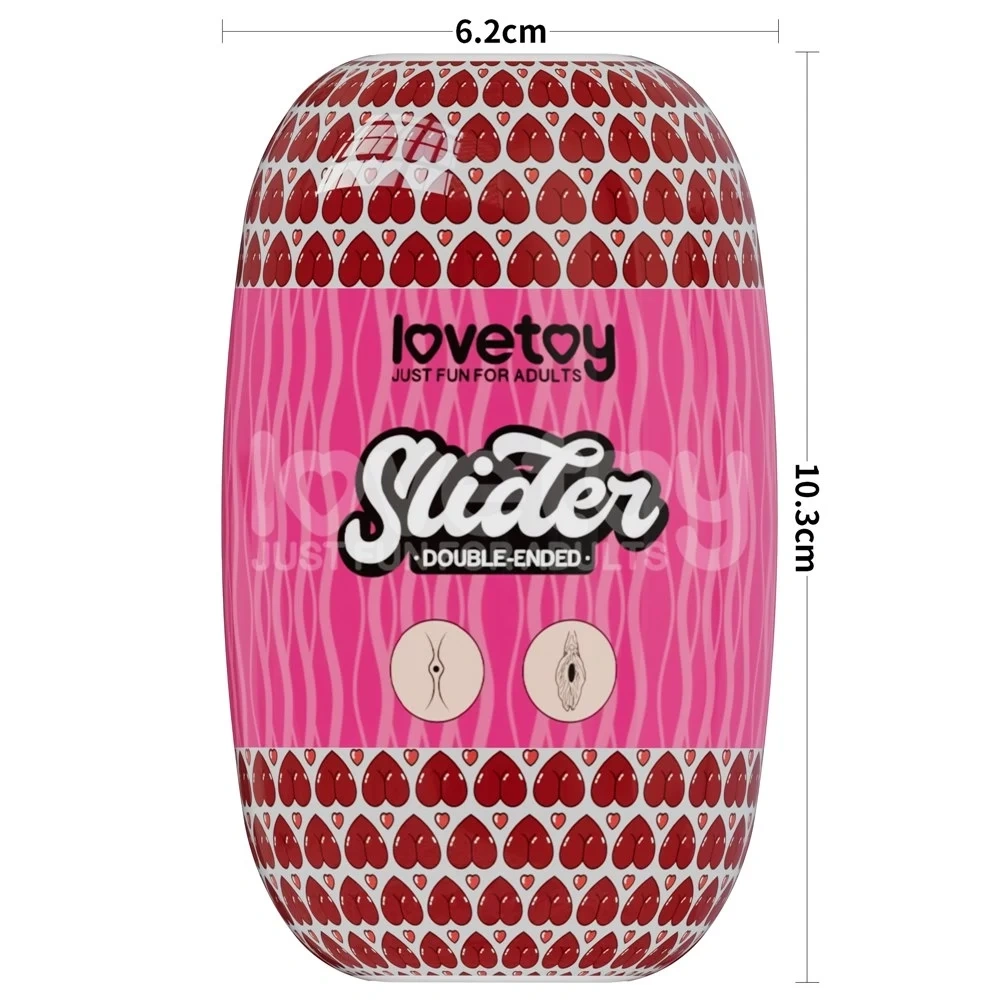 Masturbator Slider Double-Ended Anus si Vagin, TPE, Natural, #5, Erotic24.ro