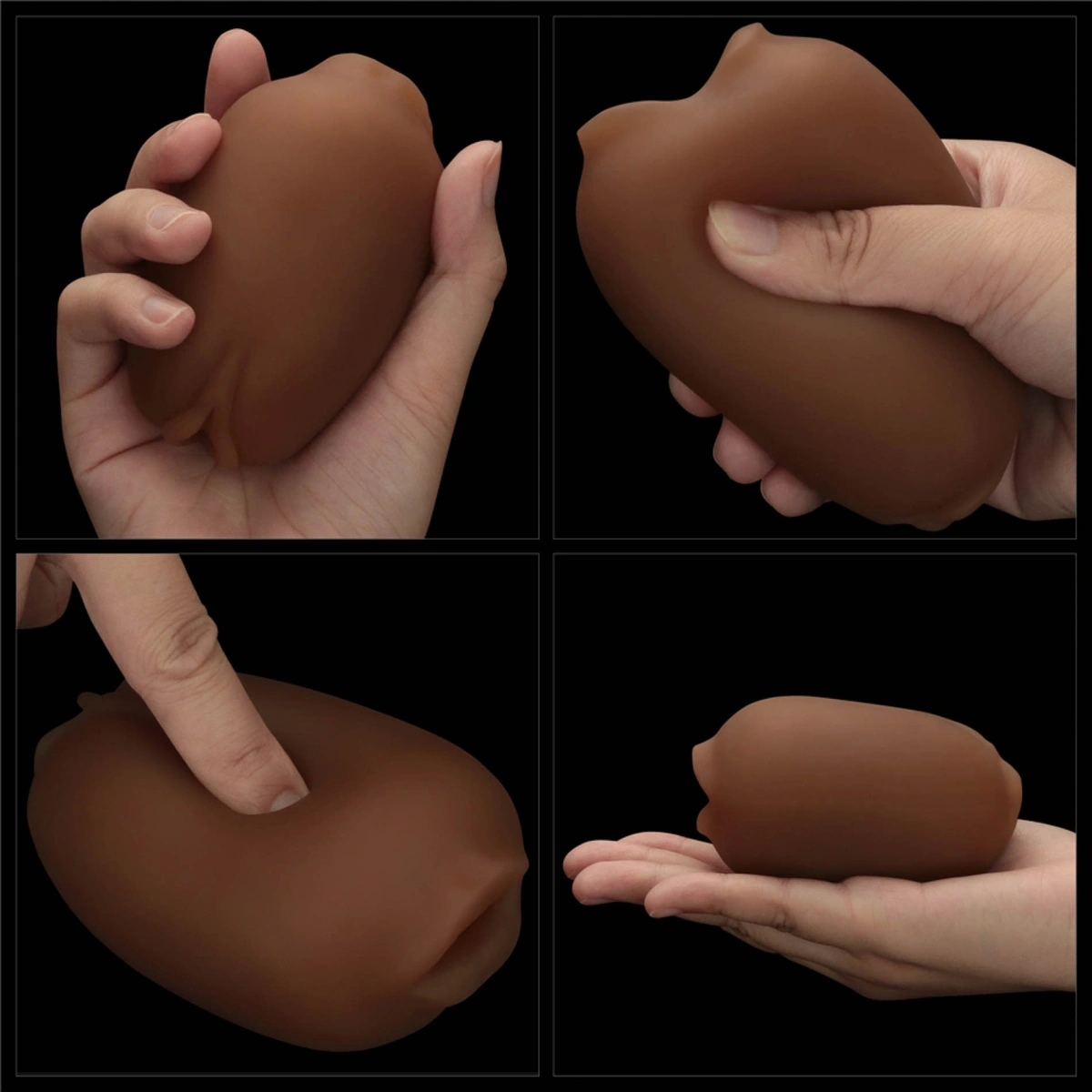 Masturbator Slider Double-Ended Vagin si Gura, TPE, Maro, #4, Erotic24.ro