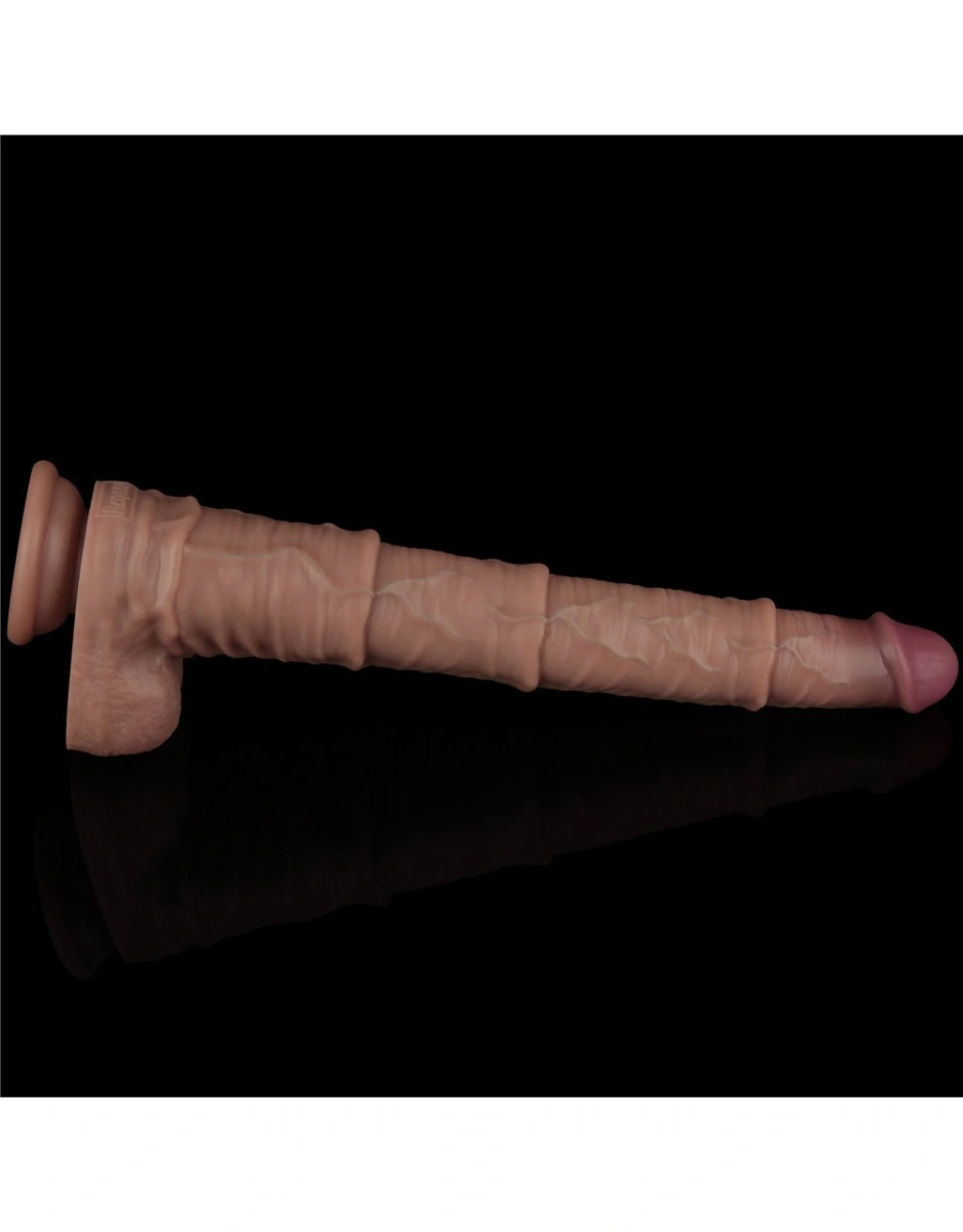 Dildo Realist Bendable Nature Cock XXL, Silicon Dubla Densitate, Natural, 40.5 cm, #7, Erotic24.ro