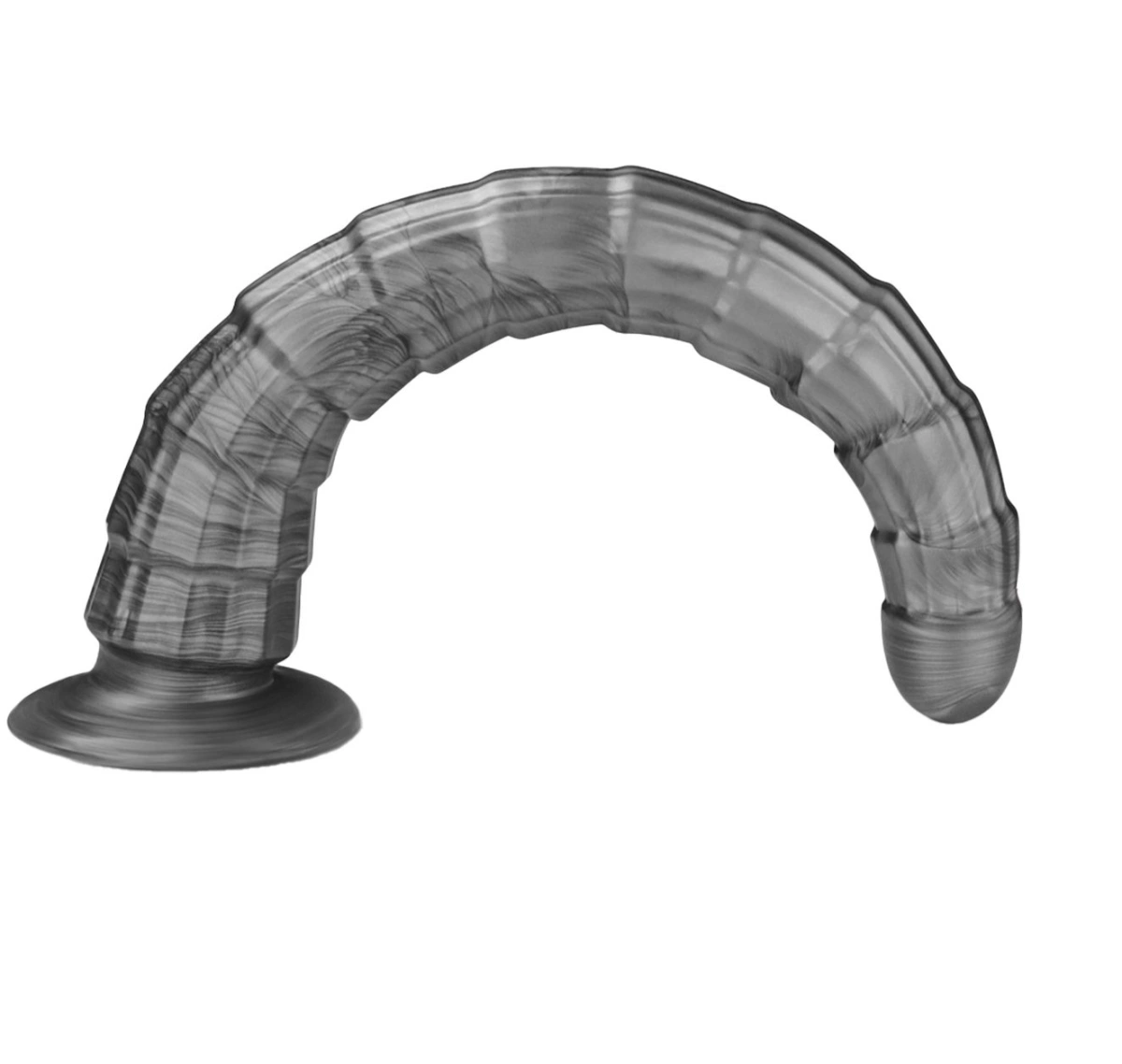 Vibrator King Sized Vibrax Slider 10 Moduri Vibratii, PVC, USB, Argintiu, 37 cm, Nr. 2, Erotic24.ro