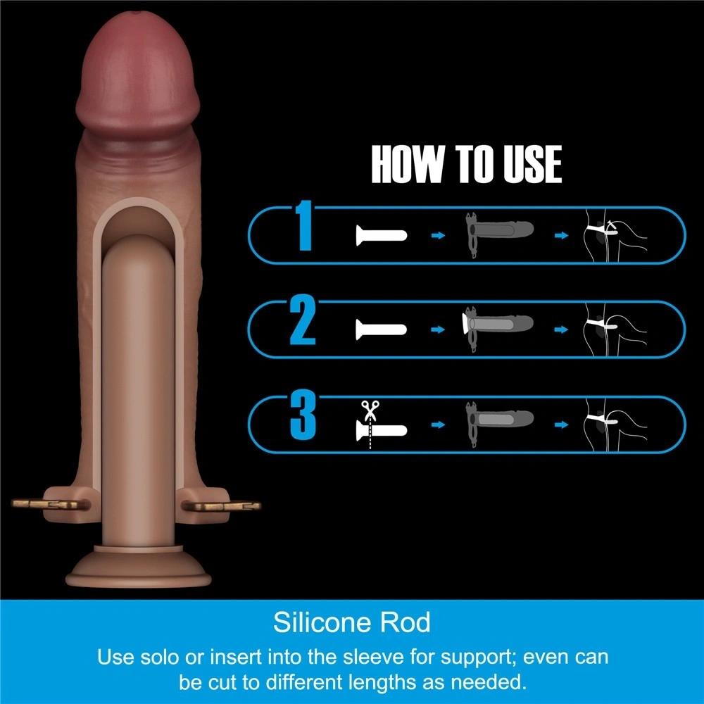 Set Strap-on INGEN Unisex, Silicon, L/XL/2XL, Natural, 21.4 cm, #17, Erotic24.ro