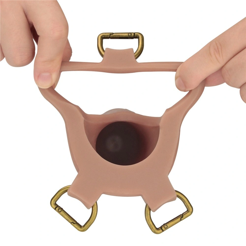 Set Strap-on INGEN Unisex, Silicon, L/XL/2XL, Natural, 21.4 cm, #29, Erotic24.ro