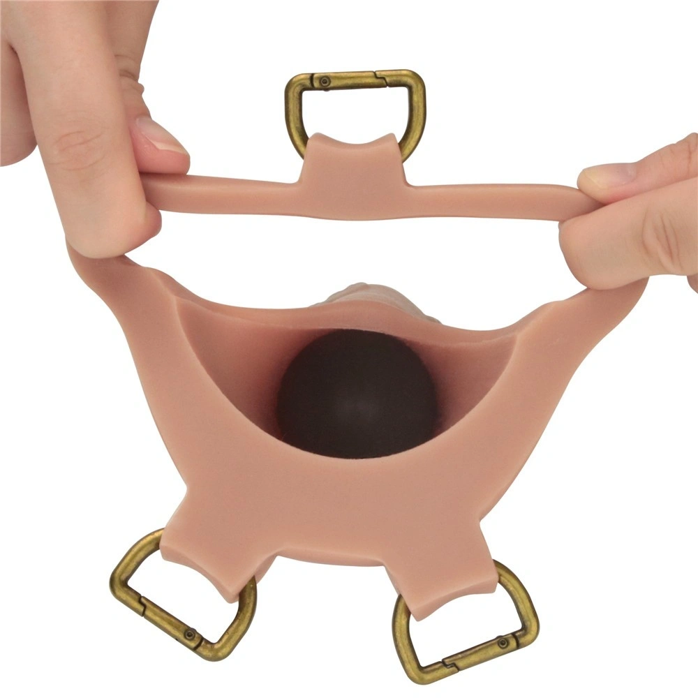 Set Strap-on INGEN Unisex, Silicon, L/Xl/2XL, Natural, 23.6 cm, #27, Erotic24.ro