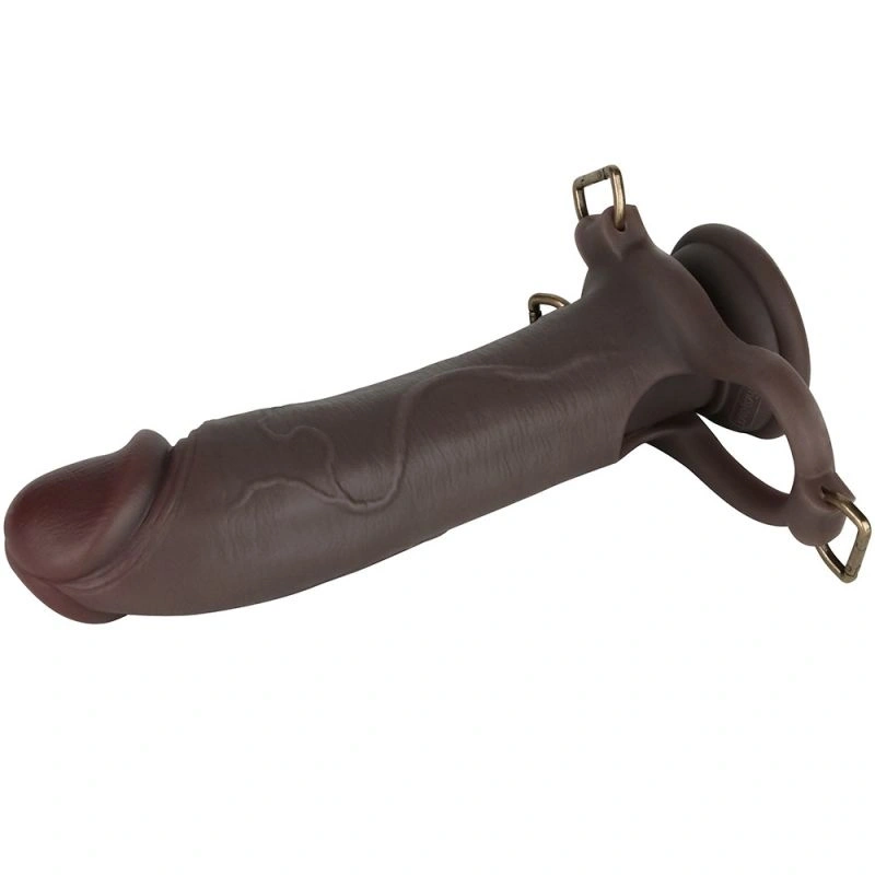 Set Strap-on INGEN Unisex, Silicon, XS/S/M, Negru, 25.4 cm, #9, Erotic24.ro