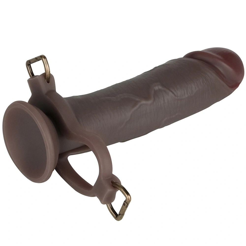 Set Strap-on INGEN Unisex, Silicon, L/XL/2XL, Negru, 22.9 cm, #10, Erotic24.ro