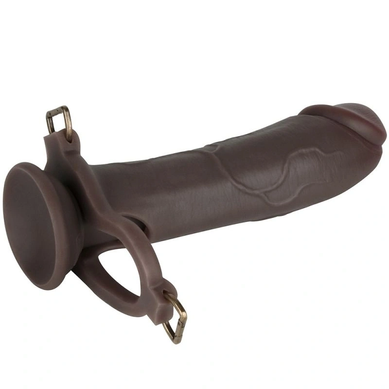 Set Strap-on INGEN Unisex, Silicon, L/XL/2XL, Negru, 25.4 cm, #7, Erotic24.ro