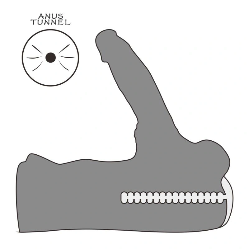 Masturbator Anus Streetgirls #15 cu Dildo Bendable, Natural, 2.66 kg, #9, Erotic24.ro