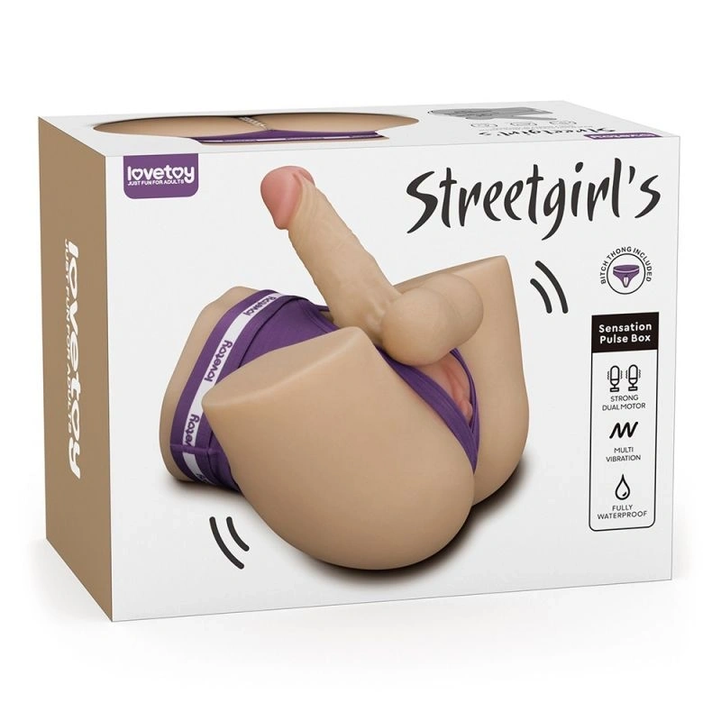 Masturbator Streetgirl's Sensation Pulse cu Dildo, Natural, 2.62 kg, #12, Erotic24.ro