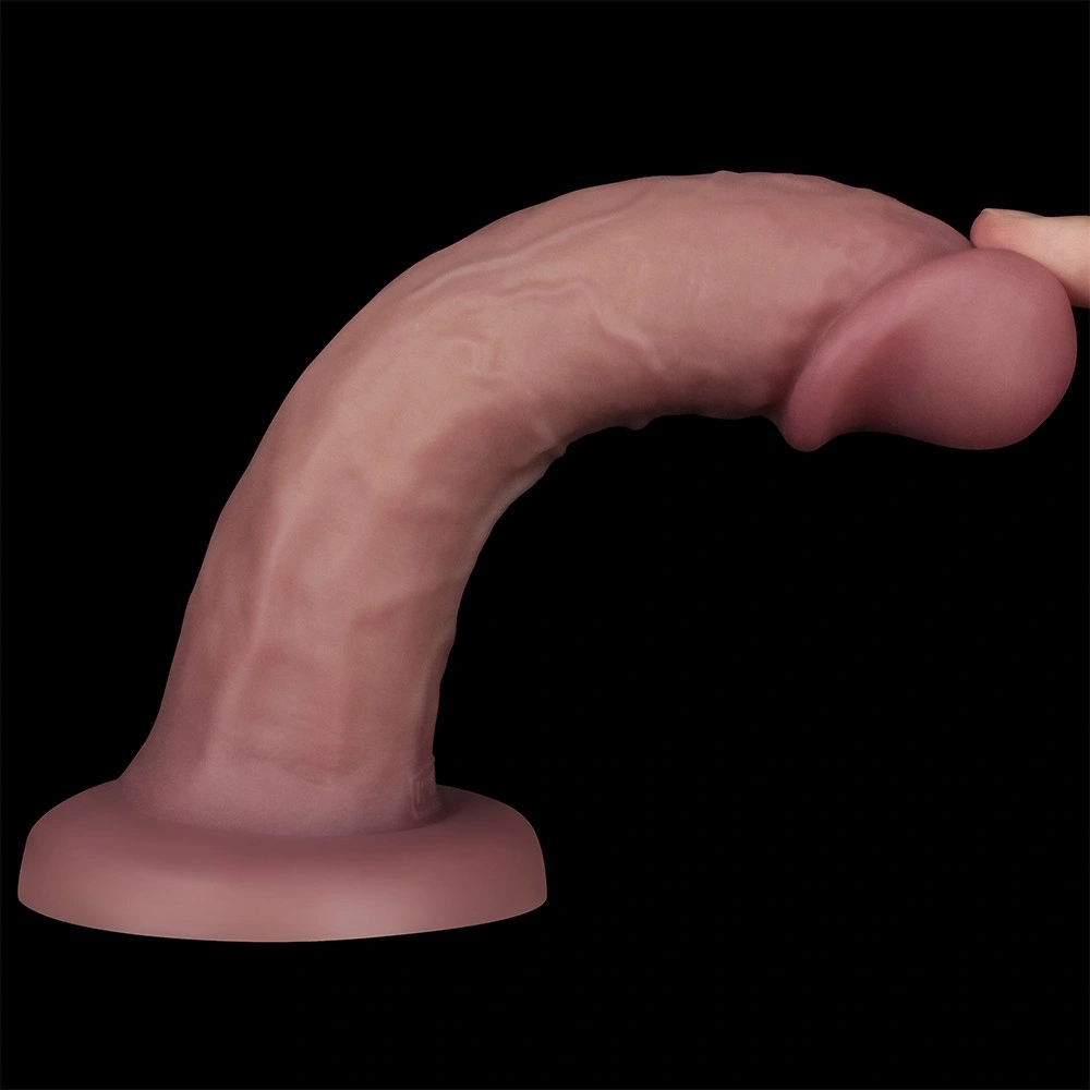 Vibrator Realist Power Cock, 10 Moduri Vibratii, PVC Dubla Densitate, USB Magnetic, Natural, 20.3 cm, #7, Erotic24.ro