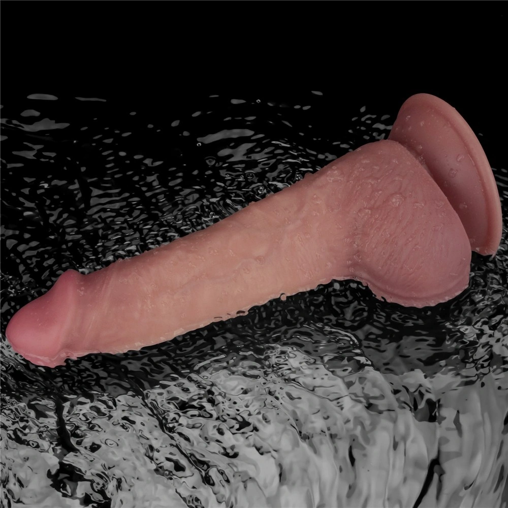 Vibrator Realist Power Cock, 10 Moduri Vibratii, PVC Dubla Densitate, USB Magnetic, Natural, 21.6 cm, #14, Erotic24.ro