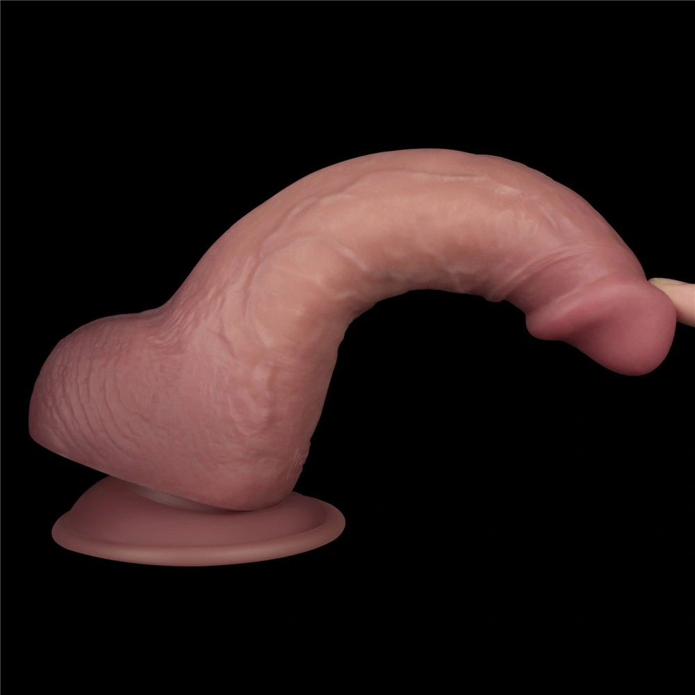 Vibrator Realist Power Cock, 10 Moduri Vibratii, PVC Dubla Densitate, USB Magnetic, Natural, 21.6 cm, #11, Erotic24.ro