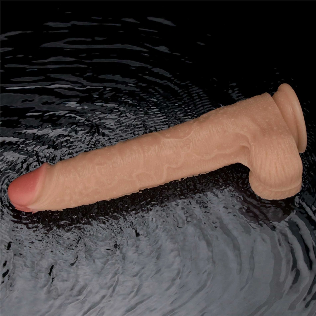 Vibrator Realistic Power Basics, 10 Moduri Vibratii, PVC, Natural, 28.3 cm, #4, Erotic24.ro