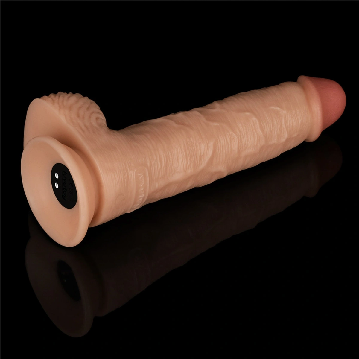Vibrator Realistic Power Basics, 10 Moduri Vibratii, PVC, Natural, 23.6 cm, #4, Erotic24.ro