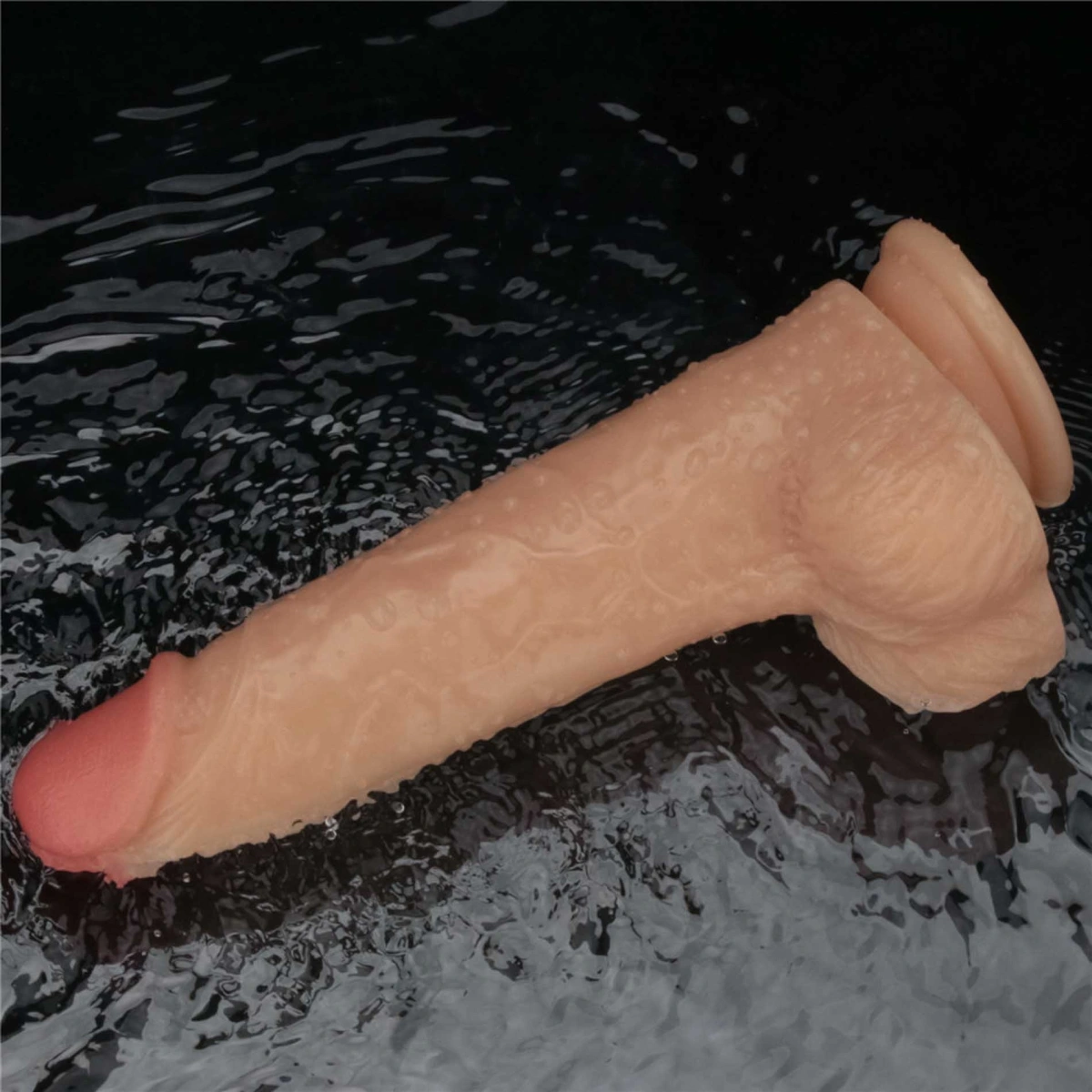 Vibrator Realistic Power Basics, 10 Moduri Vibratii, PVC, Natural, 22.8 cm, #4, Erotic24.ro