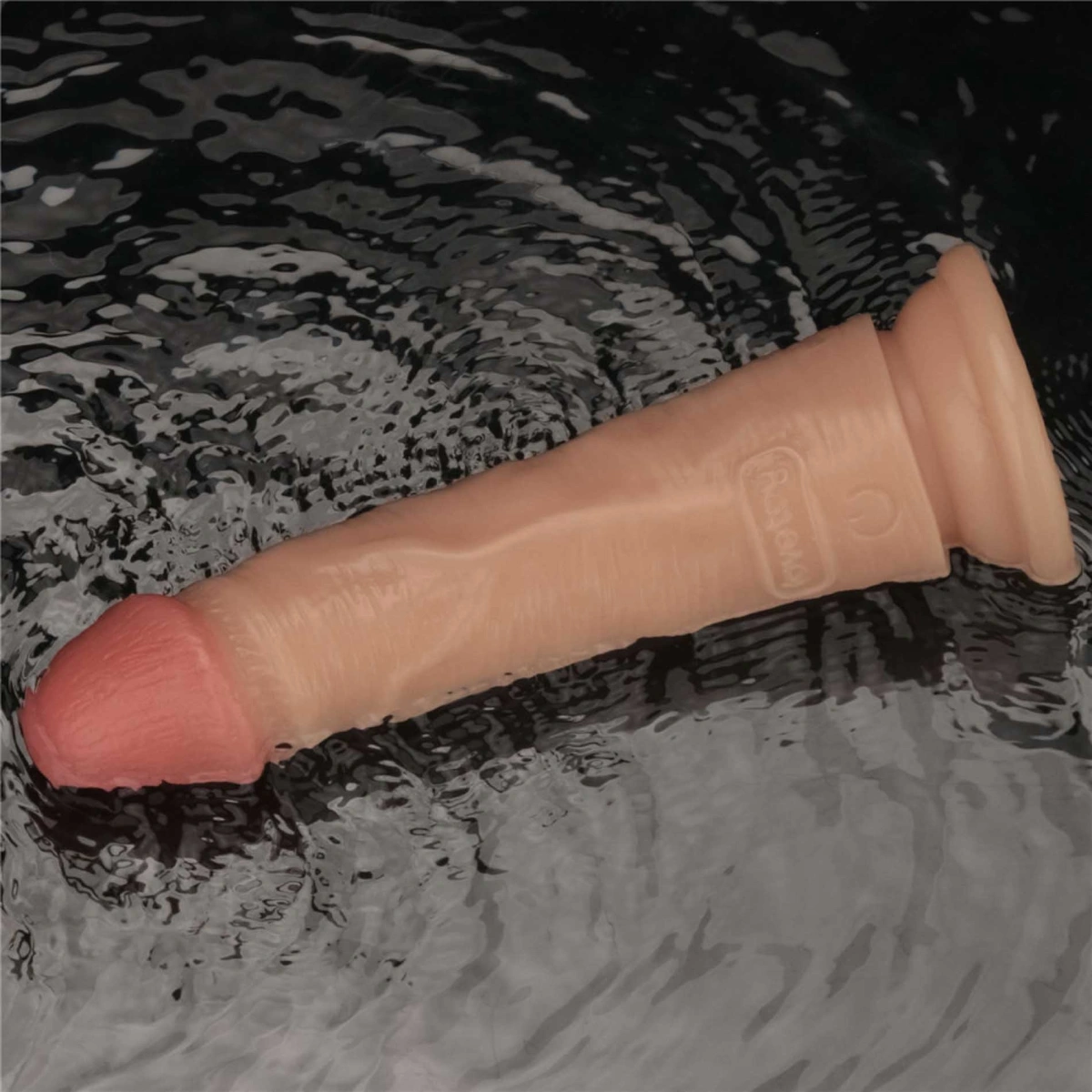 Vibrator Realistic Power Basics, 10 Moduri Vibratii, PVC, Natural, 17.8 cm, #3, Erotic24.ro