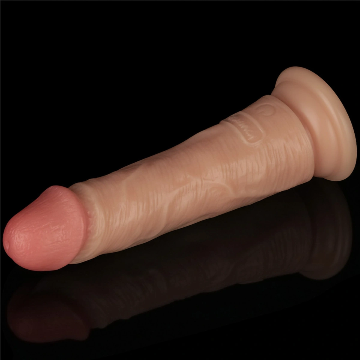 Vibrator Realistic Power Basics, 10 Moduri Vibratii, PVC, Natural, 17.8 cm, #6, Erotic24.ro