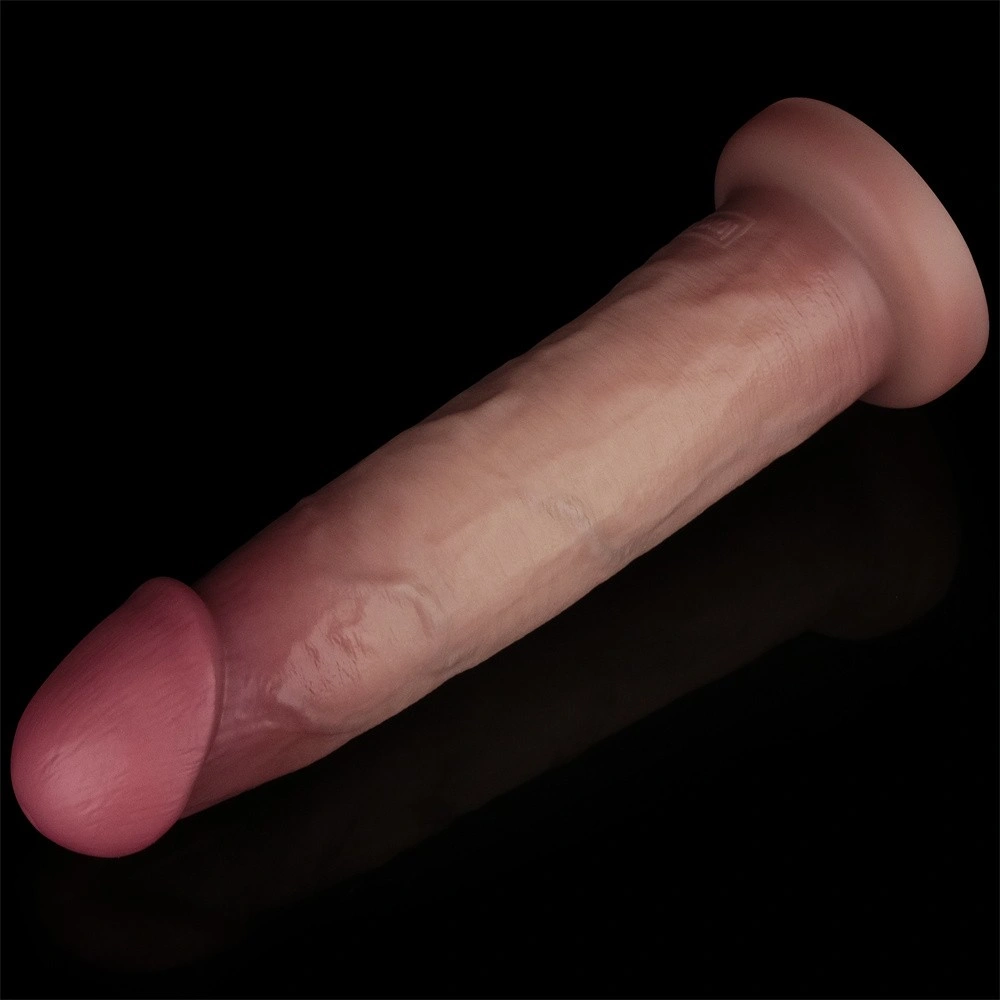 Dildo Realist Sliding-Skin PRO II, Silicon Dubla Densitate, Natural, 22.7 cm, #11, Erotic24.ro
