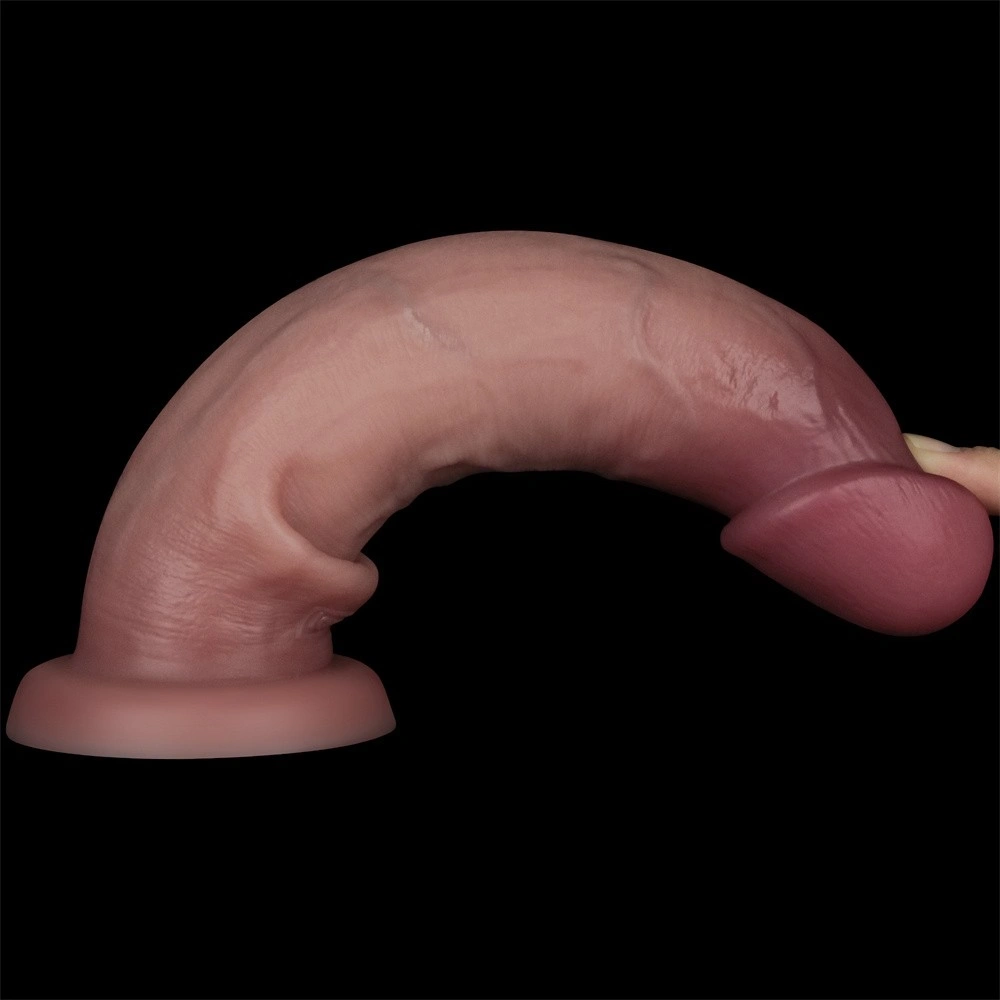 Dildo Realist Sliding-Skin PRO II, Silicon Dubla Densitate, Natural, 22.7 cm, #6, Erotic24.ro