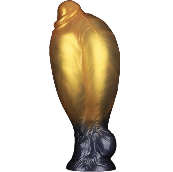 Dildo Aerosx Gonflabil, Silicon Dubla Densitate, Galben/Albastru, 19 cm, #4, Erotic24.ro