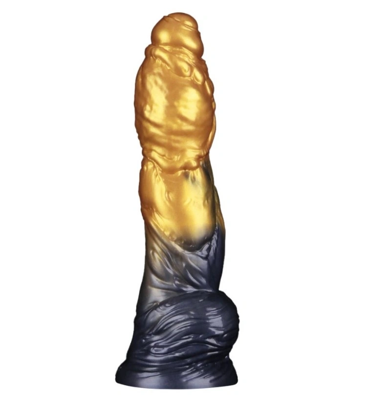 Dildo Aerosx Gonflabil, Silicon Dubla Densitate, Galben/Albastru, 25.4 cm, #3, Erotic24.ro