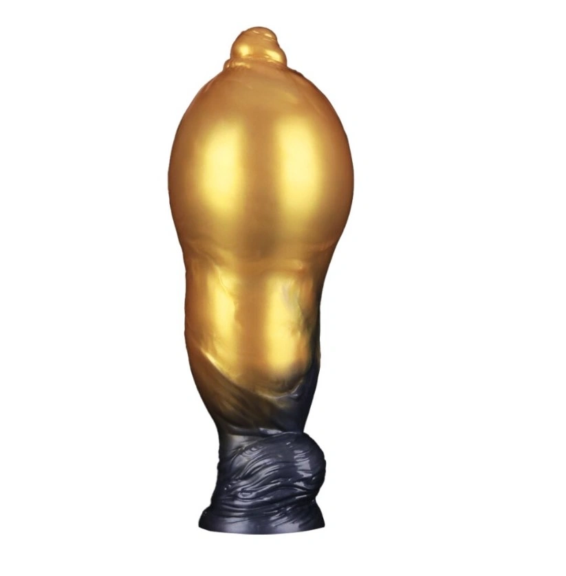 Dildo Aerosx Gonflabil, Silicon Dubla Densitate, Galben/Albastru, 25.4 cm, #5, Erotic24.ro