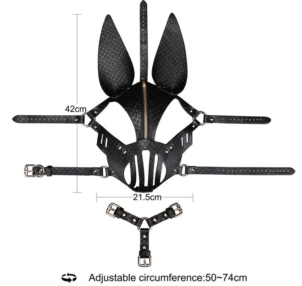 Masca Rebellion Reign Dark Bunny, Negru/Auriu, #3, Erotic24.ro