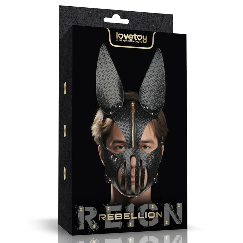 Masca Rebellion Reign Dark Bunny, Negru/Auriu, #4, Erotic24.ro