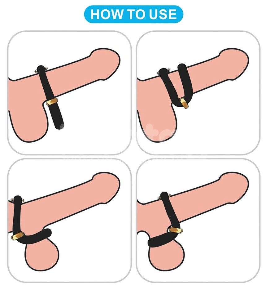 Inel Dublu de Penis Pinnacle Pro Anyfit Stretcher, Silicon, Negru, #6, Erotic24.ro