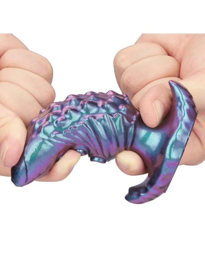 Dop Anal Mystitail cu Coada Detasabila, Silicon Moale, Albastru, 12 cm, #3, Erotic24.ro