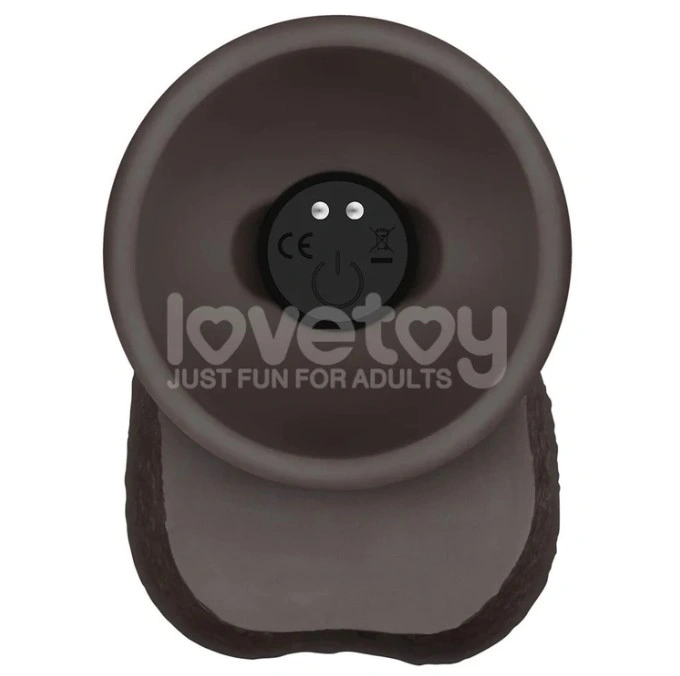 Vibrator Realist Sliding-Skin PRO II, Remote Control, Silicon Dubla Densitate, Negru, 20 cm, #7, Erotic24.ro