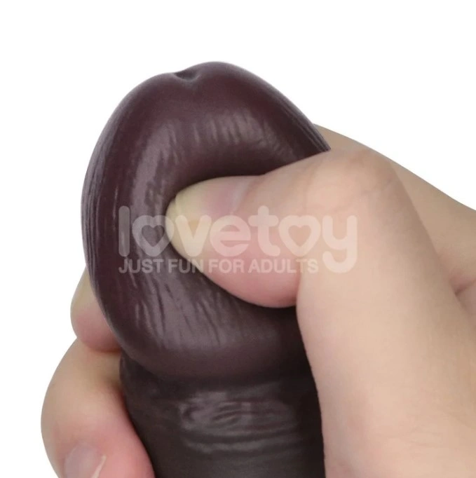 Vibrator Realist Sliding-Skin PRO II, Remote Control, Silicon Dubla Densitate, Negru, 20 cm, #6, Erotic24.ro