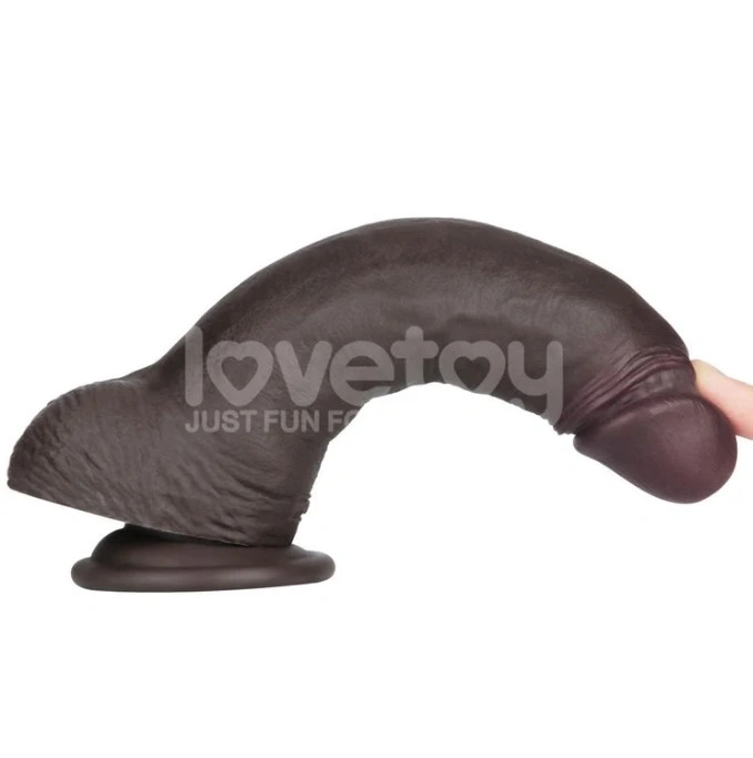 Vibrator Realist Sliding-Skin PRO II, Remote Control, Silicon Dubla Densitate, Negru, 21.5 cm, #4, Erotic24.ro